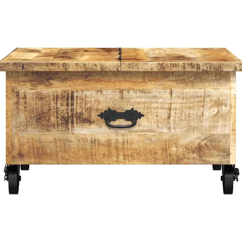vidaXL Salontafel 70x70x40 cm ruw mangohout