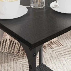 vidaXL Salontafel Zwart Eiken 40 x 40 x 55 cm Bewerkt hout