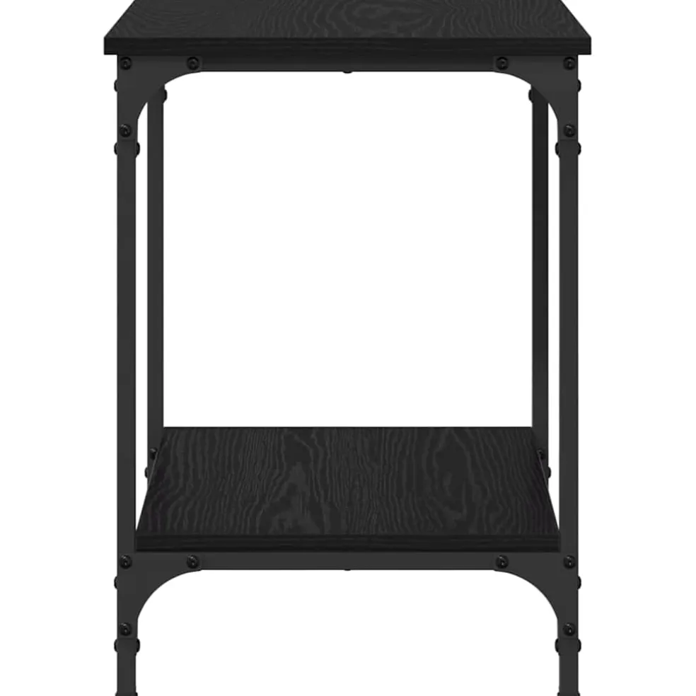 vidaXL Salontafel Zwart Eiken 40 x 40 x 55 cm Bewerkt hout