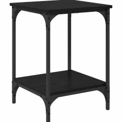 vidaXL Salontafel Zwart Eiken 40 x 40 x 55 cm Bewerkt hout