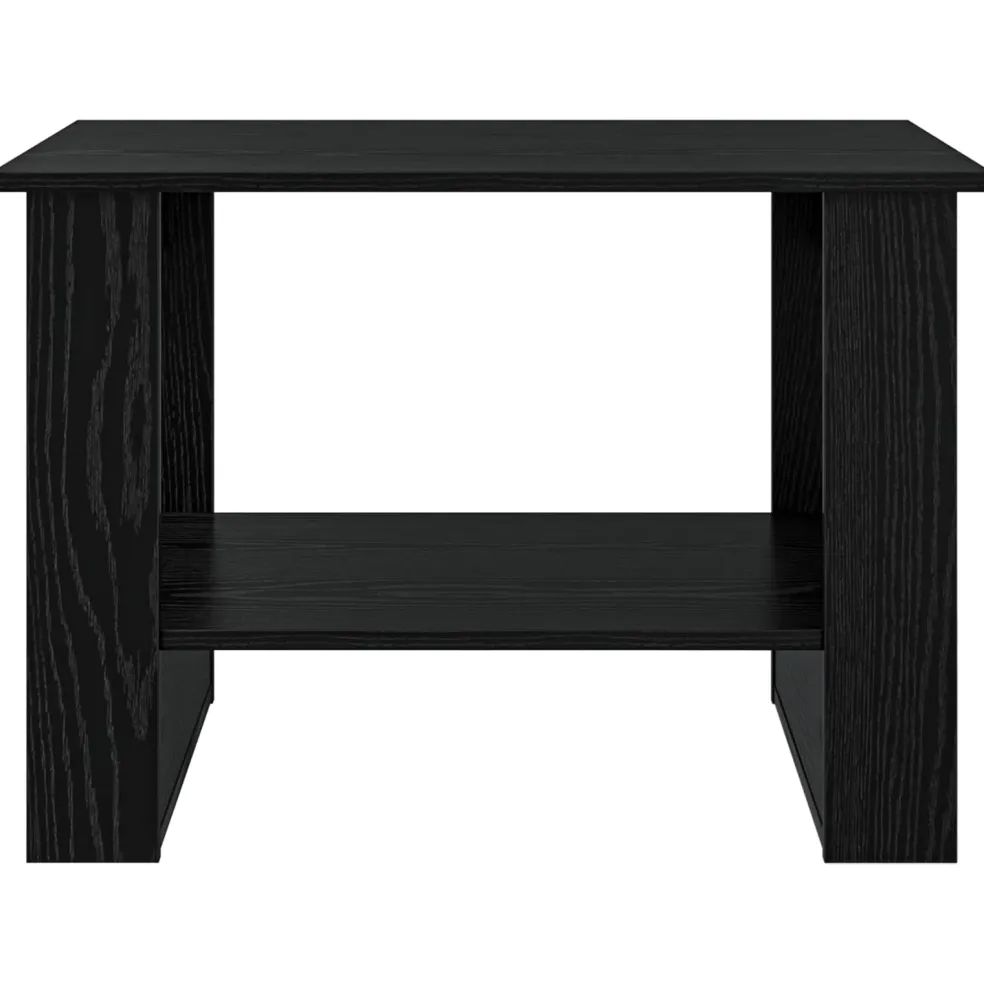 vidaXL Salontafel Zwart Eiken 72 x 50 x 50 cm Bewerkt hout