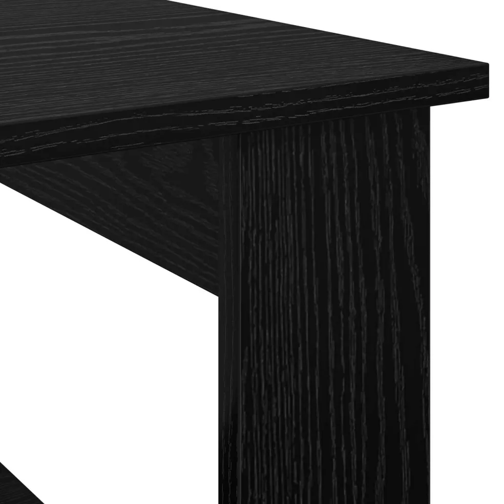 vidaXL Salontafel Zwart Eiken 72 x 50 x 50 cm Bewerkt hout