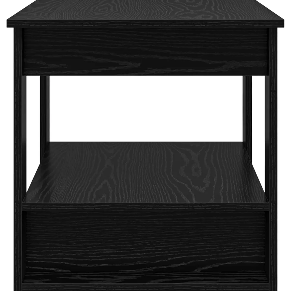 vidaXL Salontafel Zwart Eiken 72 x 50 x 50 cm Bewerkt hout