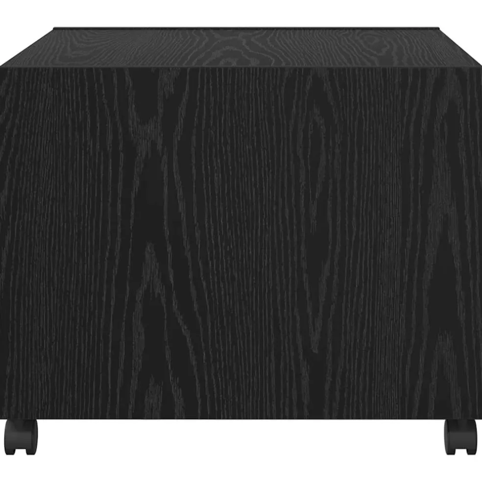 vidaXL Salontafel Zwart Eiken 55 x 55 x 45cm Bewerkt hout