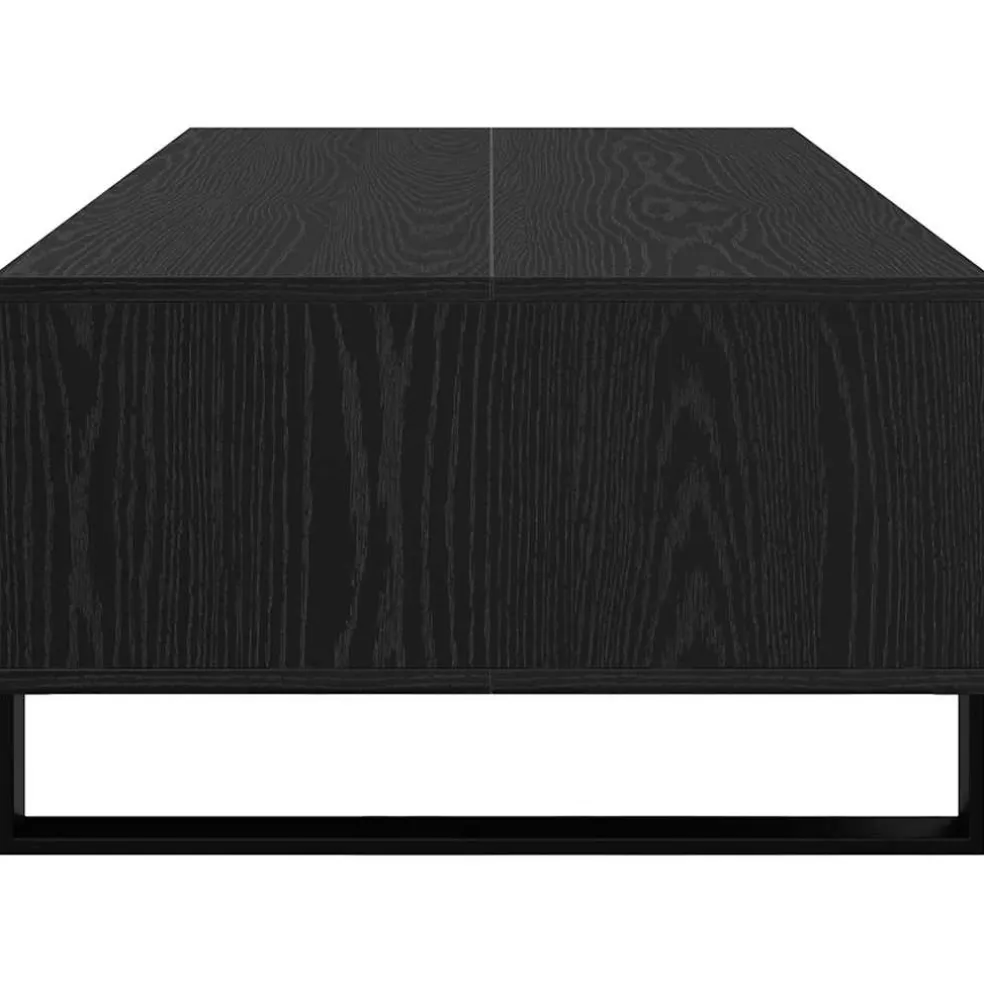 vidaXL Salontafel Zwart Eiken 104 x 60 x 35 cm Bewerkt hout