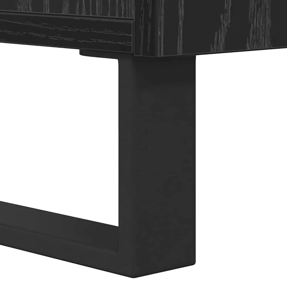 vidaXL Salontafel Zwart Eiken 104 x 60 x 35 cm Bewerkt hout