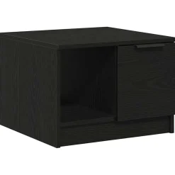 vidaXL Salontafel Zwart Eiken 50 x 50 x 36 cm Bewerkt hout
