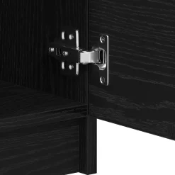 vidaXL Salontafel Zwart Eiken 50 x 50 x 36 cm Bewerkt hout