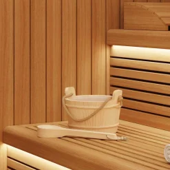 vidaXL Sauna Emmer 2 st Bruin Massief Vurenhout en Hennep
