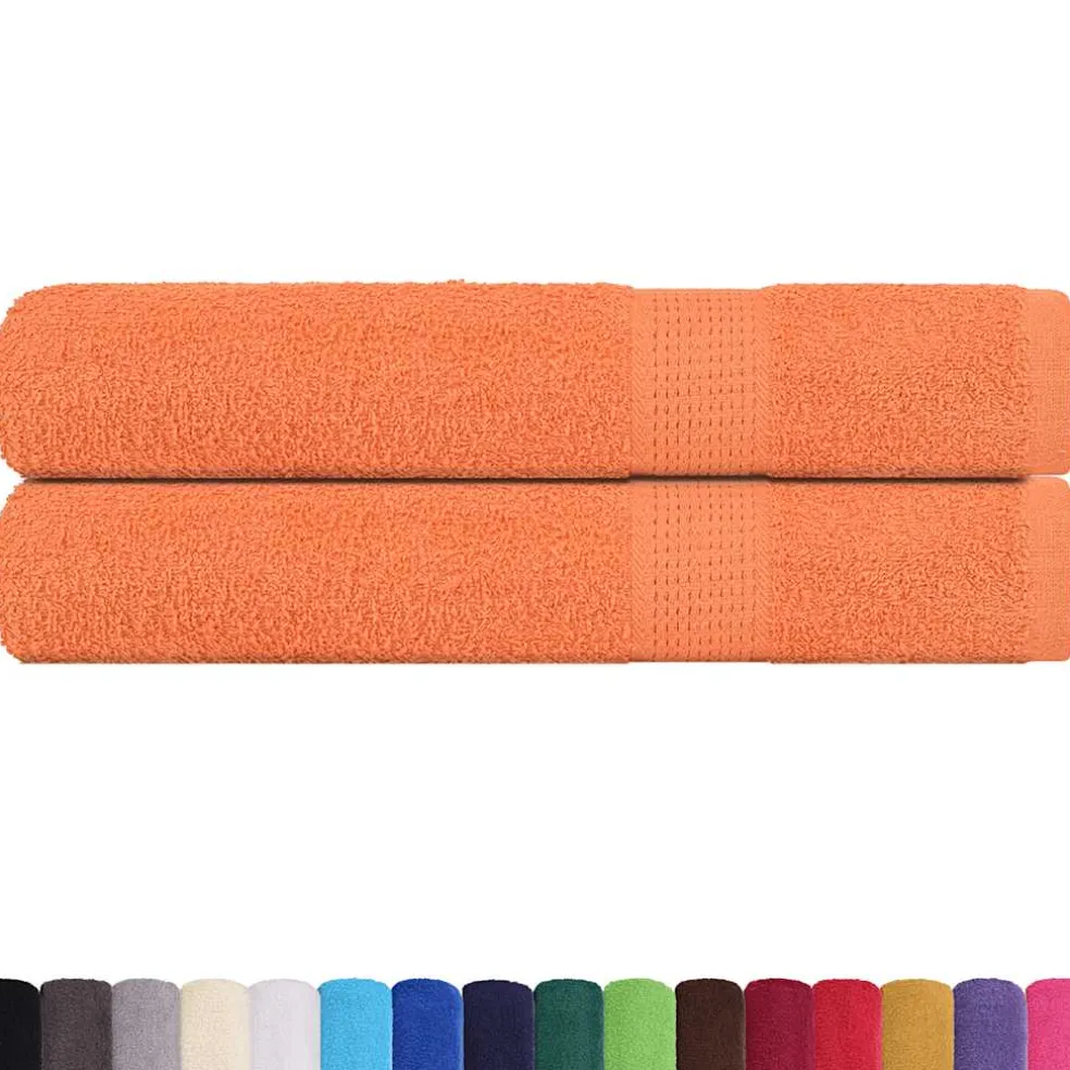 vidaXL Saunahanddoeken FROGN 2 st 80x200 cm 360 g/m² oranje