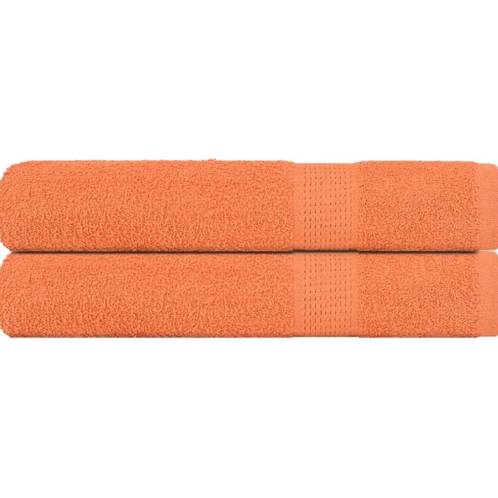 vidaXL Saunahanddoeken FROGN 2 st 80x200 cm 360 g/m² oranje