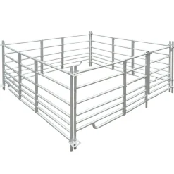 vidaXL Schaapskooi 4 panelen 183x183x92 cm gegalvaniseerd staal