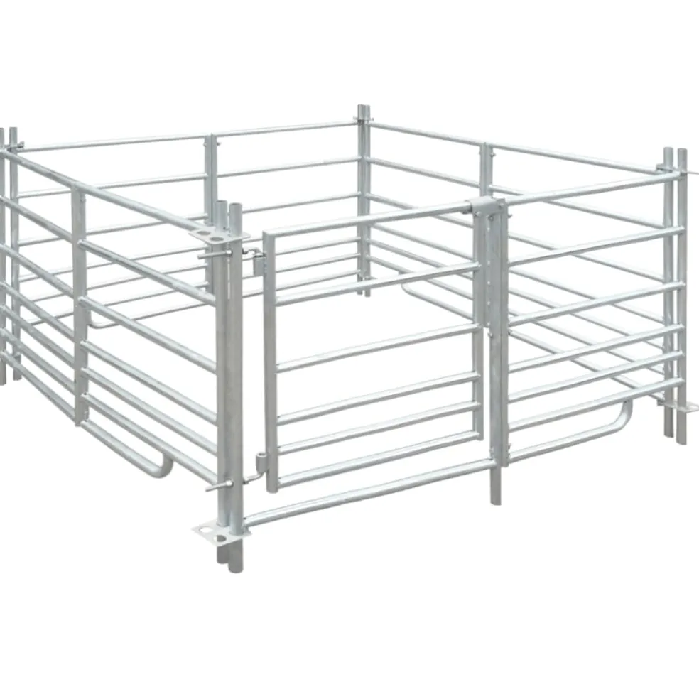 vidaXL Schaapskooi 4 panelen 137x137x92 cm gegalvaniseerd staal