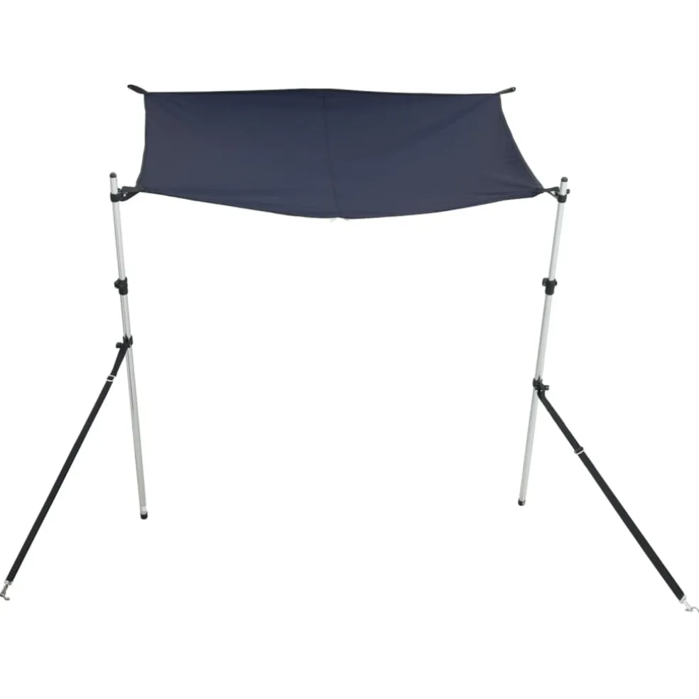 vidaXL Schaduwdoek T-top 170x208x(115-183) cm marineblauw