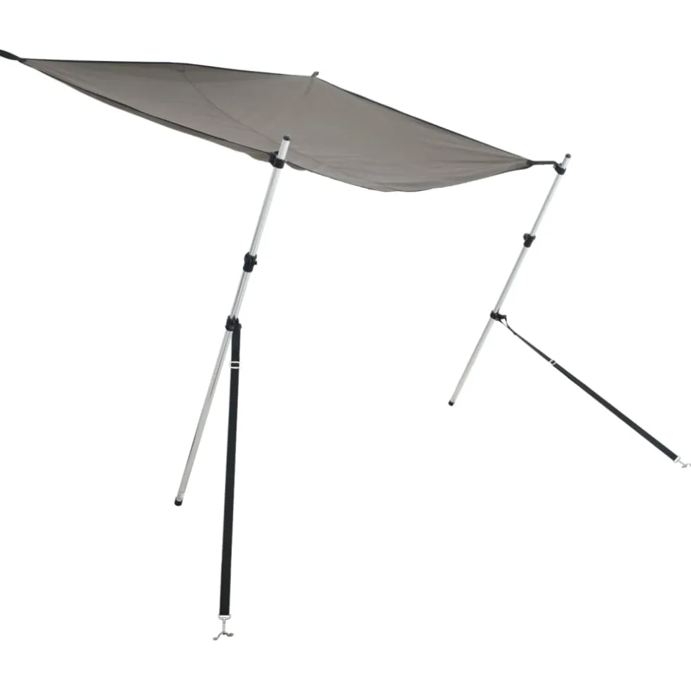 vidaXL Schaduwdoek T-top 170x208x(115-183) cm antracietkleurig