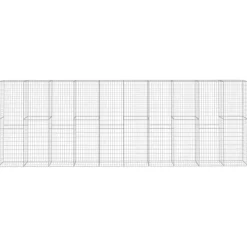vidaXL Schanskorfmuur met deksel 600x50x200 cm gegalvaniseerd staal