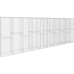 vidaXL Schanskorfmuur met deksel 600x50x200 cm gegalvaniseerd staal