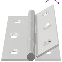 vidaXL Scharnier Effen 2 st zilver 58 x 35 x 1 mm Staal