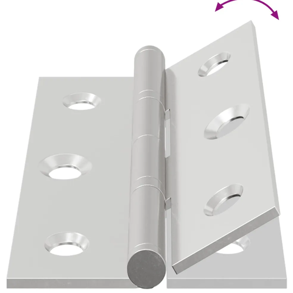 vidaXL Scharnier Effen 2 st zilver 58 x 35 x 1 mm Staal