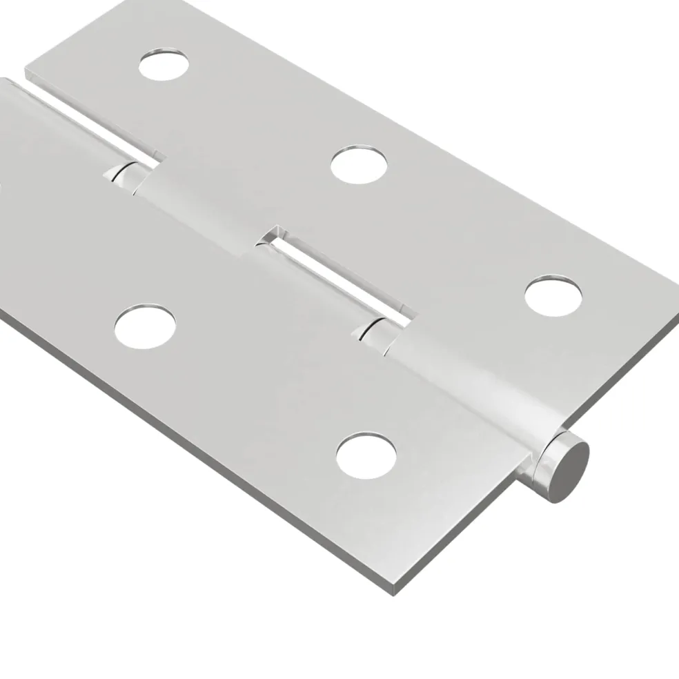 vidaXL Scharnier Effen 2 st zilver 58 x 35 x 1 mm Staal