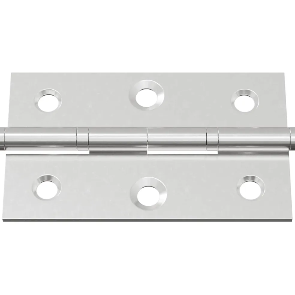 vidaXL Scharnier Effen 2 st zilver 58 x 35 x 1 mm Staal