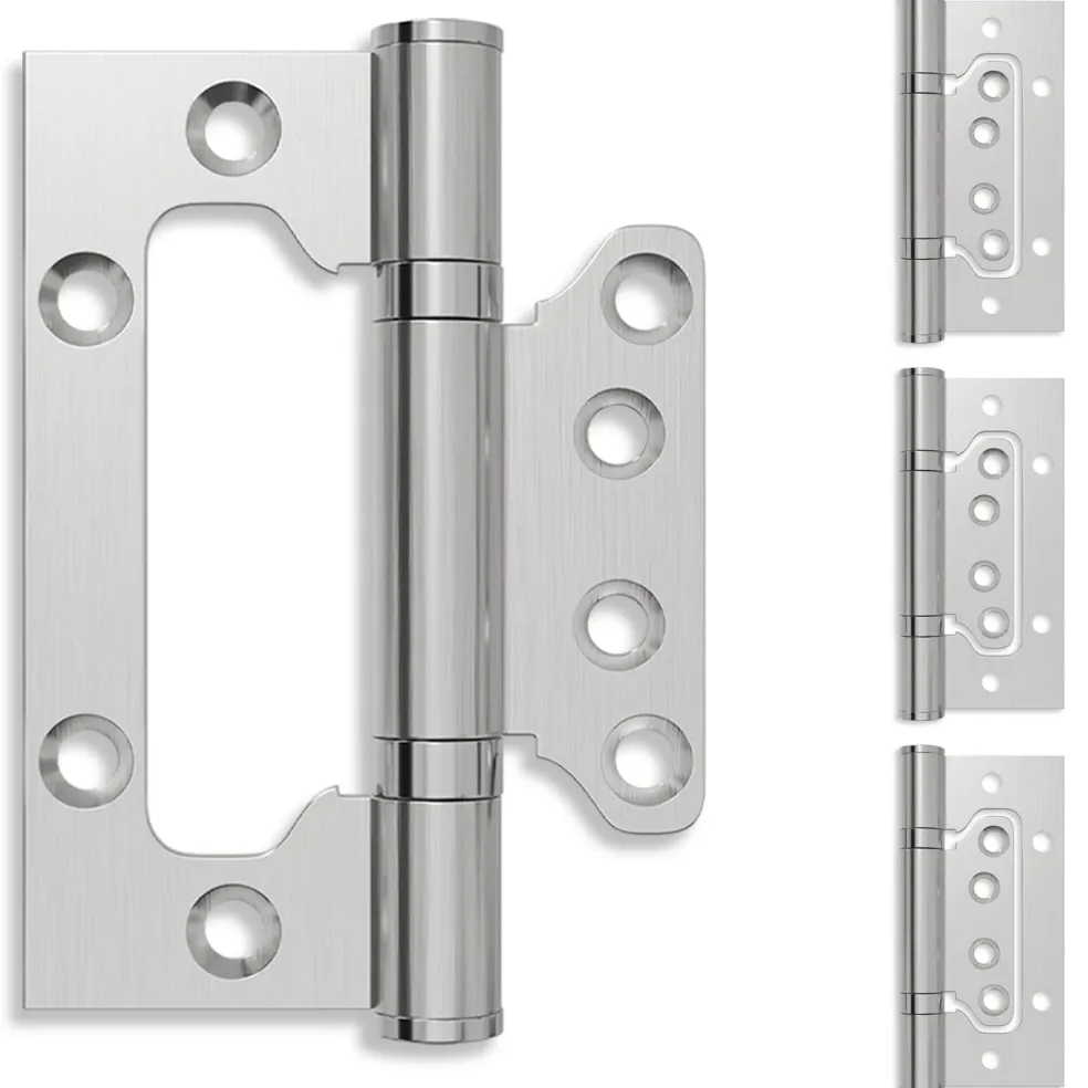 vidaXL Scharnier 4 st 100 x 75 x 13 mm zilver Staal