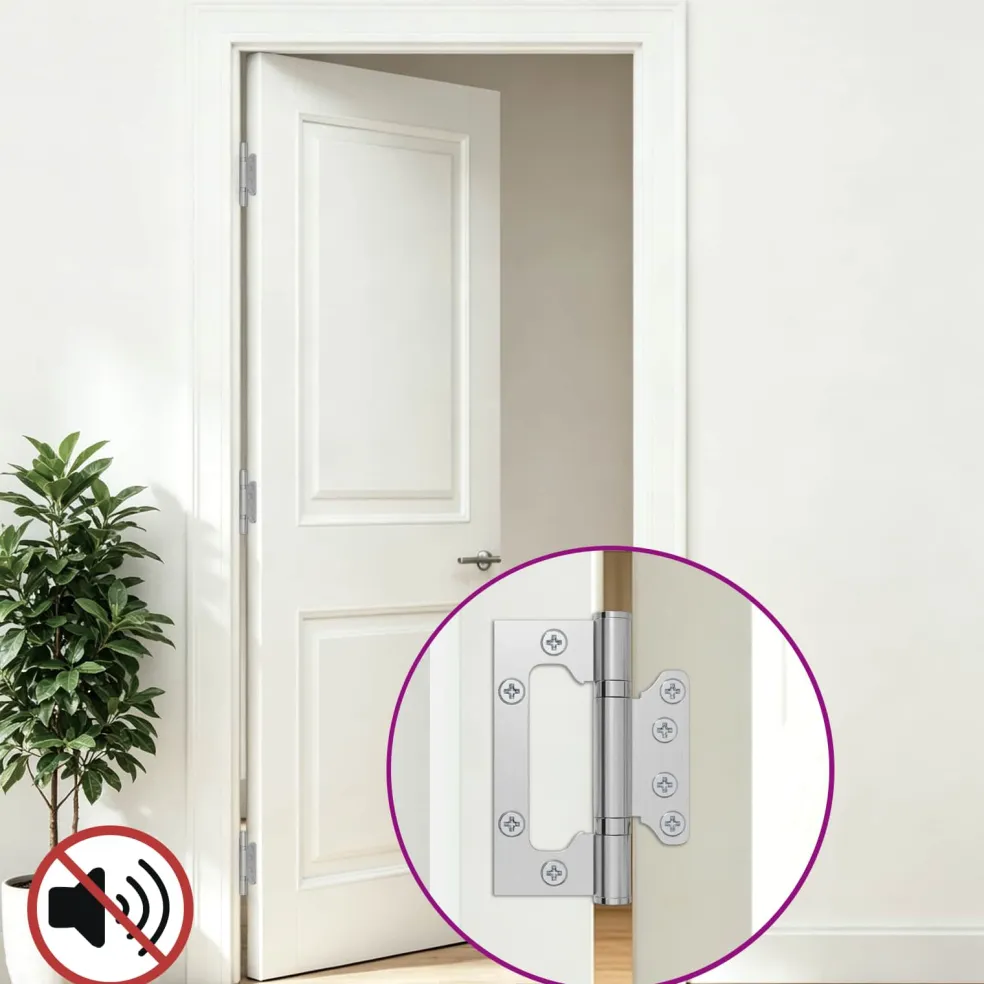vidaXL Scharnier 4 st 100 x 75 x 13 mm zilver Staal