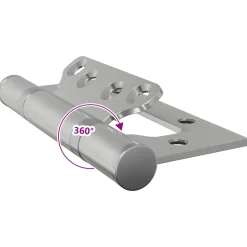 vidaXL Scharnier 4 st 100 x 75 x 13 mm zilver Staal