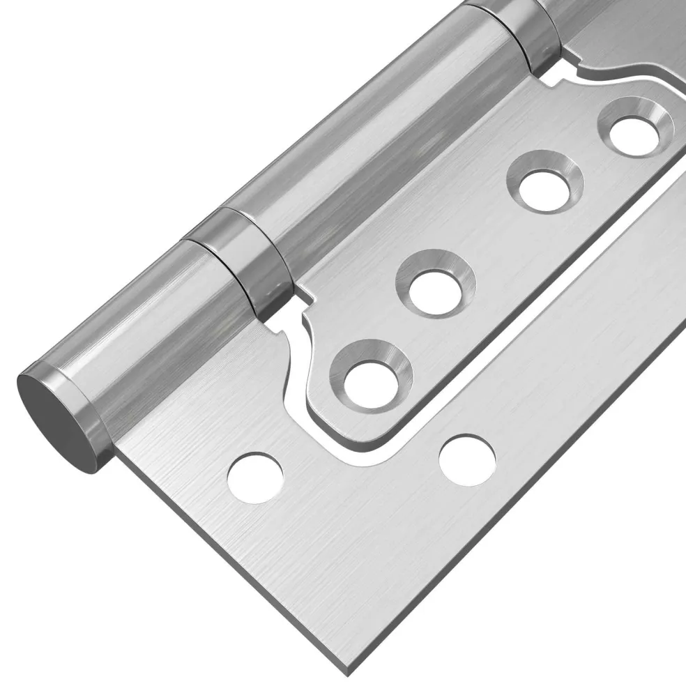 vidaXL Scharnier 4 st 100 x 75 x 13 mm zilver Staal