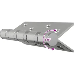 vidaXL Scharnier 4 st 100 x 78 x 13 mm zilver Staal