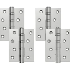 vidaXL Scharnier 4 st 100 x 78 x 13 mm zilver Staal