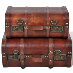 vidaXL Schatkisten 2 st vintage-stijl hout bruin