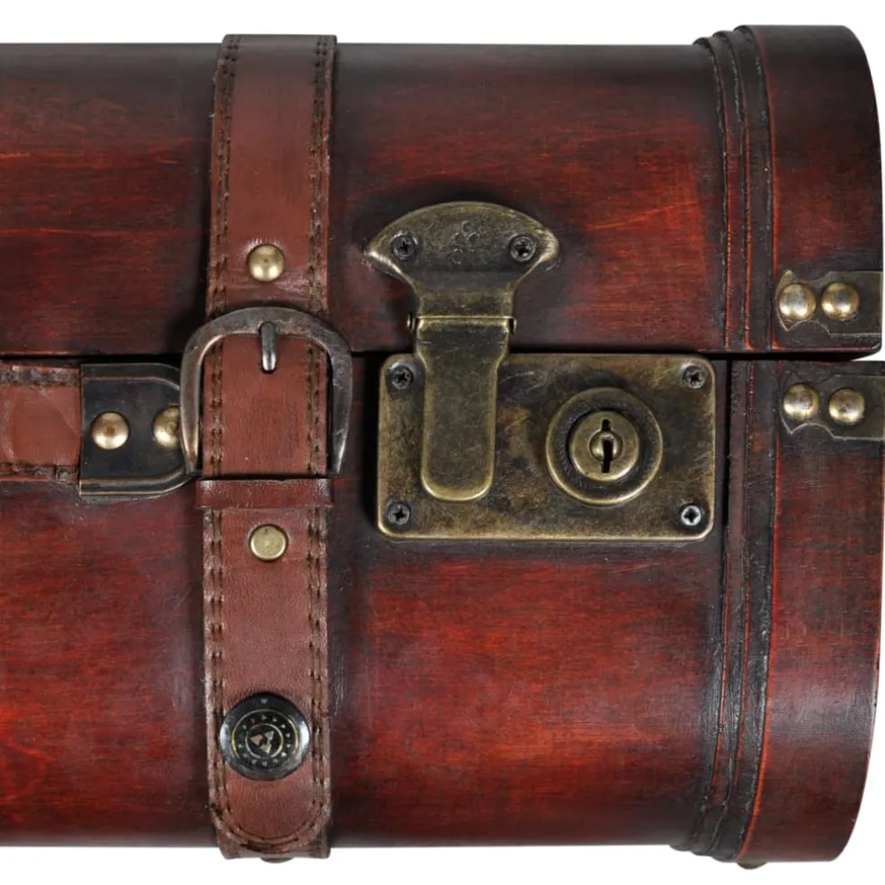 vidaXL Schatkisten 2 st vintage-stijl hout bruin