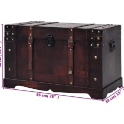 vidaXL Schatkist vintage stijl 66x38x40 cm hout