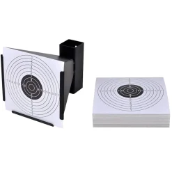 vidaXL Schietkast trechtervormig met 100 papieren targets 14 cm
