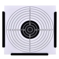 vidaXL Schietkast trechtervormig met 100 papieren targets 14 cm