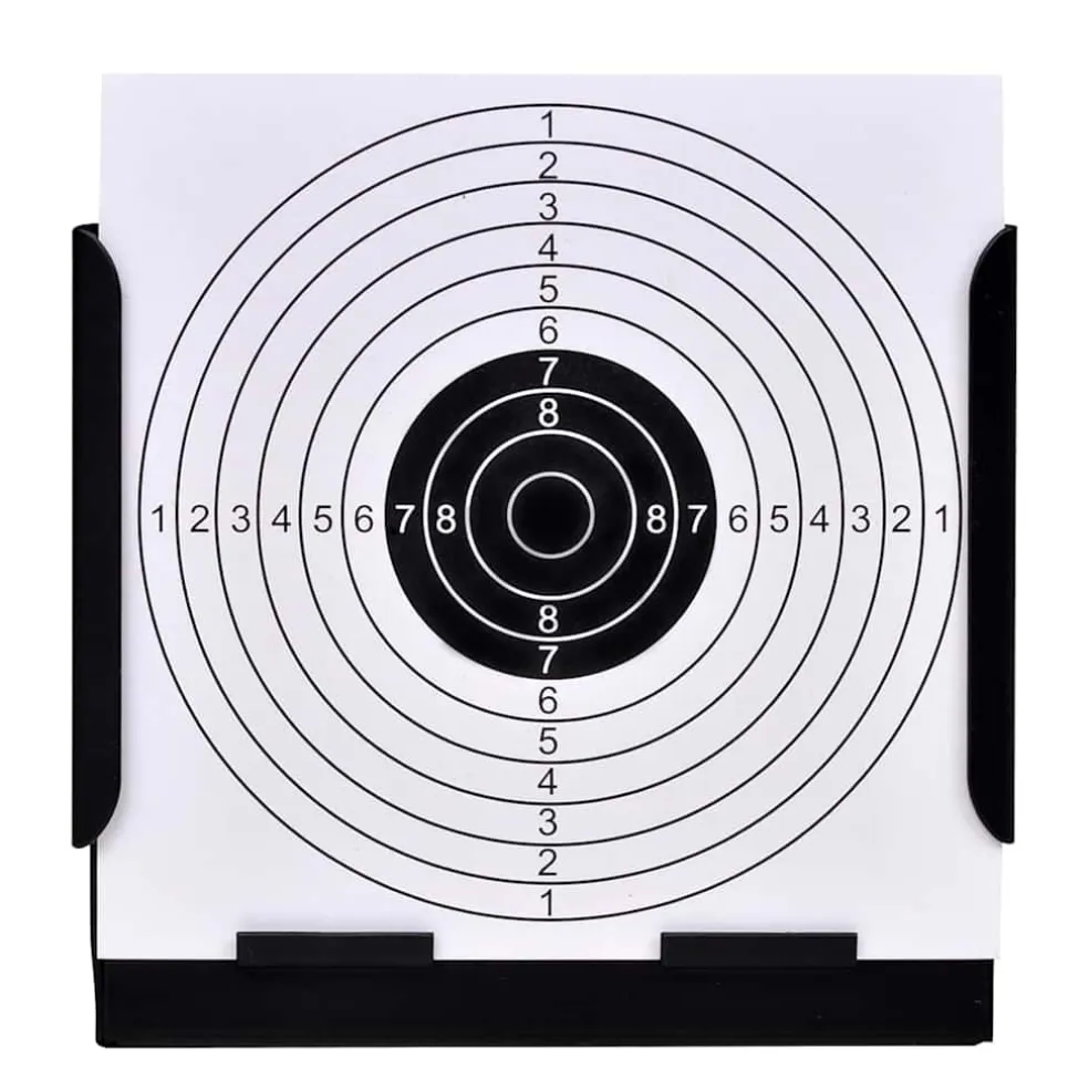 vidaXL Schietkast vierkant met 100 papieren targets 14 cm