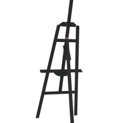 vidaXL Schildersezel 53,5x95x127 cm massief grenenhout zwart