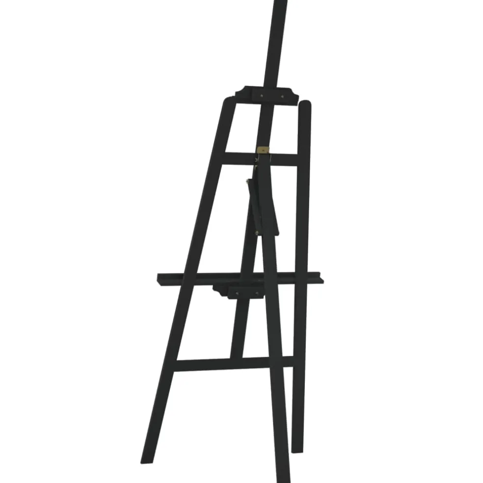 vidaXL Schildersezel 53,5x95x127 cm massief grenenhout zwart