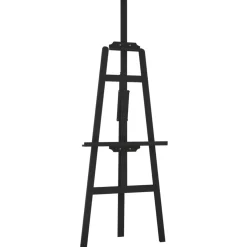 vidaXL Schildersezel 53,5x95x127 cm massief grenenhout zwart