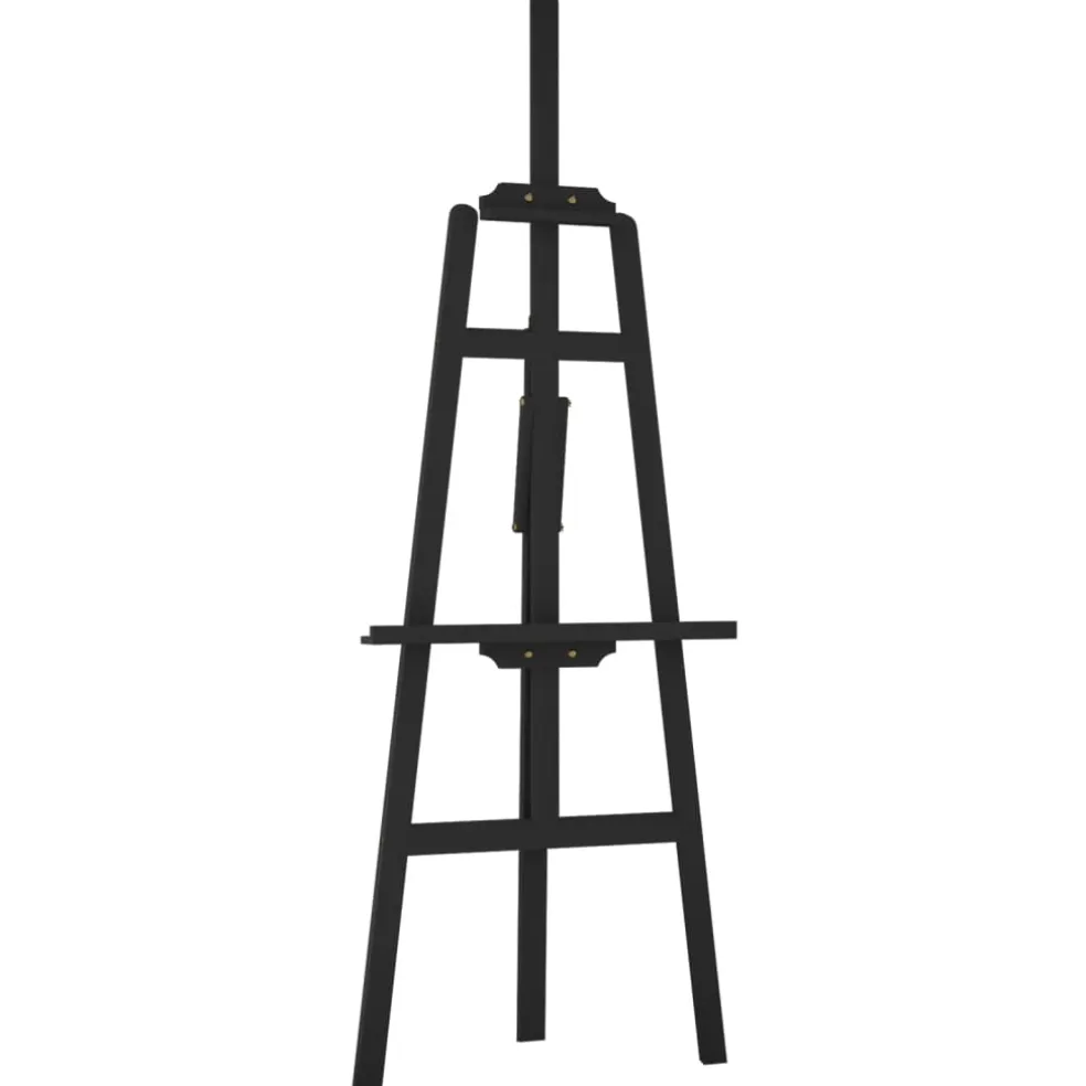 vidaXL Schildersezel 53,5x95x127 cm massief grenenhout zwart