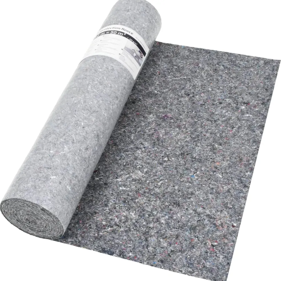 vidaXL Schildersvlies anti-slip 50 m 280 g/m² grijs