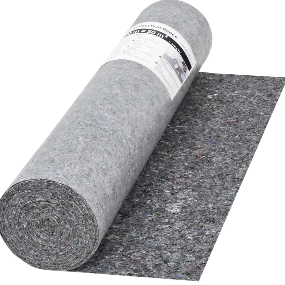 vidaXL Schildersvlies anti-slip 50 m 280 g/m² grijs