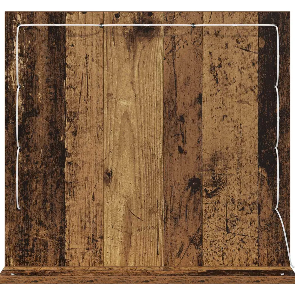 vidaXL Schmink Spiegel Oudhout 60 x 55 x 18 cm Rechthoekig