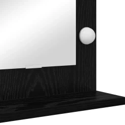 vidaXL Schmink Spiegel Zwart Eiken 60 x 55 x 18 cm Rechthoekig