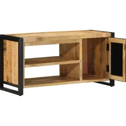 vidaXL Schoenenbank Bruin 100 x 40 x 50 cm Massief mangohout