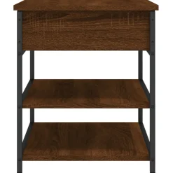 vidaXL Schoenenbankje 70x42,5x50 cm bewerkt hout bruin eikenkleur
