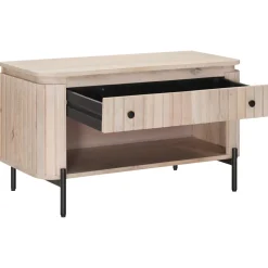 vidaXL Schoenenbank met lade met plank met opslag 85 x 37 x 48 cm