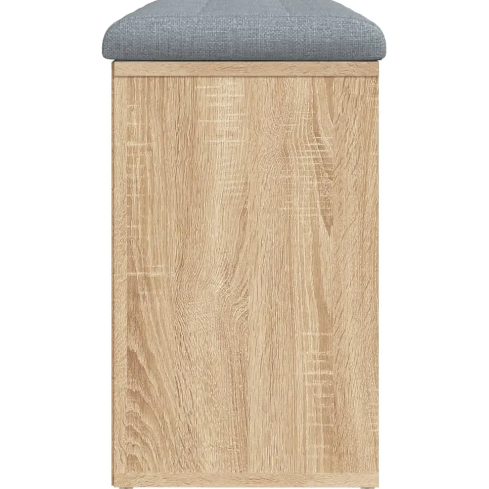 vidaXL Schoenenbank Sonoma Eiken 82x32x50 cm Bewerkt Hout