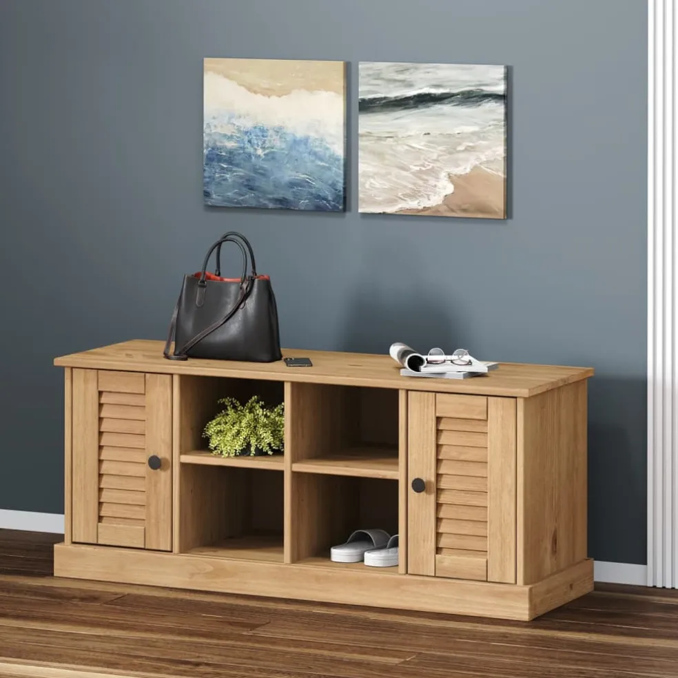 vidaXL Schoenenbank VIGO 106x35x45 cm massief grenenhout